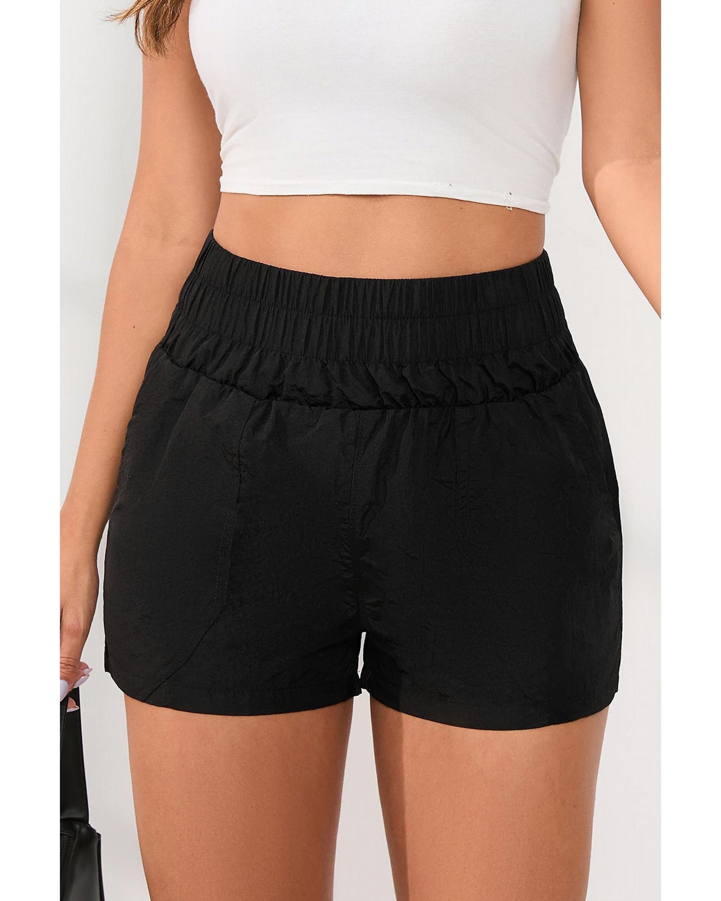 Azura Exchange Elastic High Waist Side Pockets Shorts - XL
