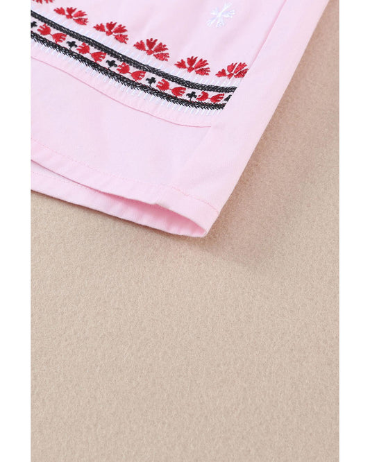 Azura Exchange Embroidered Floral Tasseled Shorts - L