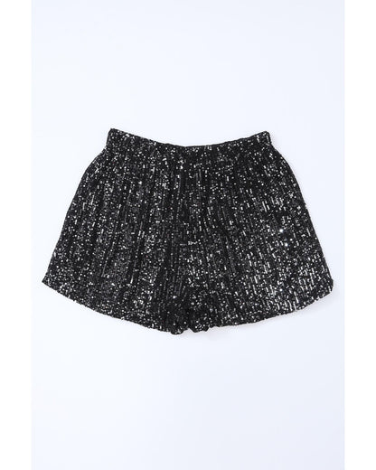 Azura Exchange Sequin High Waist Casual Shorts - L