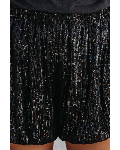 Azura Exchange Sequin High Waist Casual Shorts - L