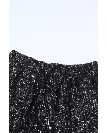 Azura Exchange Sequin High Waist Casual Shorts - L