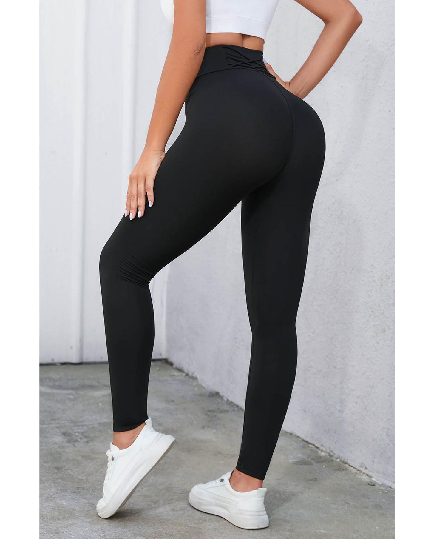 Azura Exchange Tummy Control High Waist Leggings - L