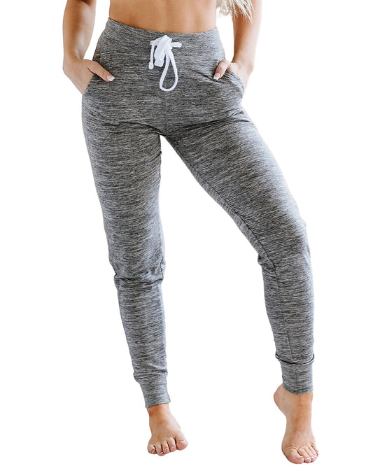 Azura Exchange Soft Gray Joggers with Drawstring Waist and Pockets - M