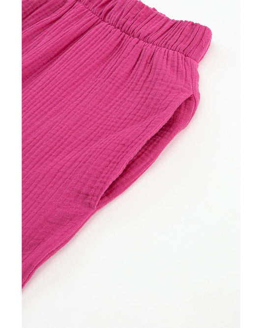 Azura Exchange Textured High Waist Ruffled Bell Bottom Pants - L