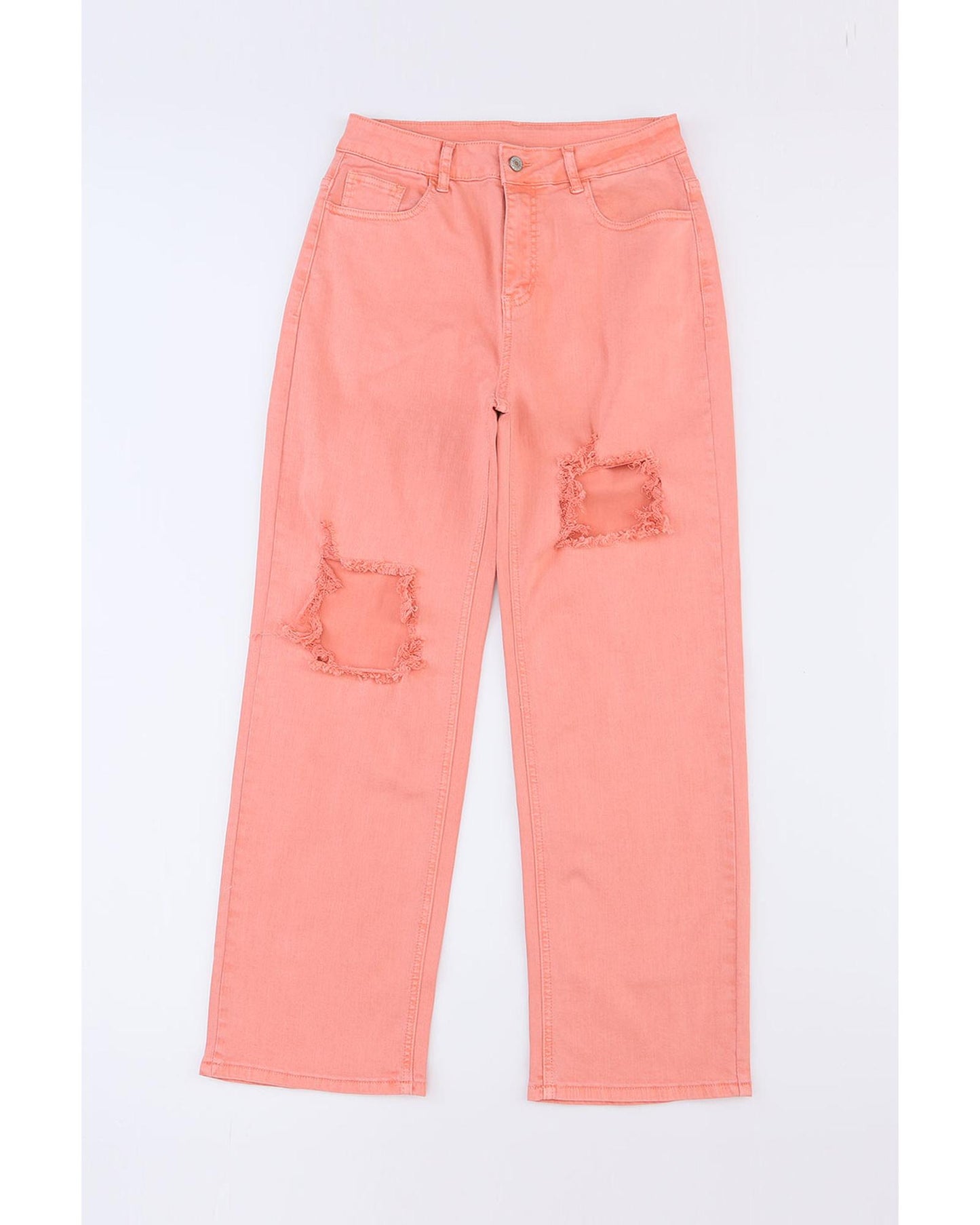 Azura Exchange Ripped Straight Leg Pocket Jeans - 8 US