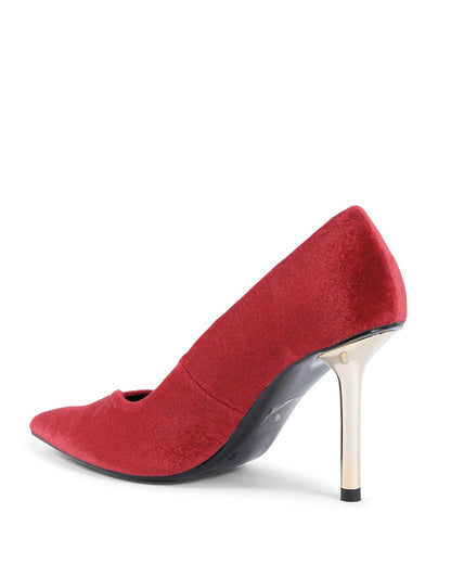 Fabric High-Heeled Pump - 36 EU