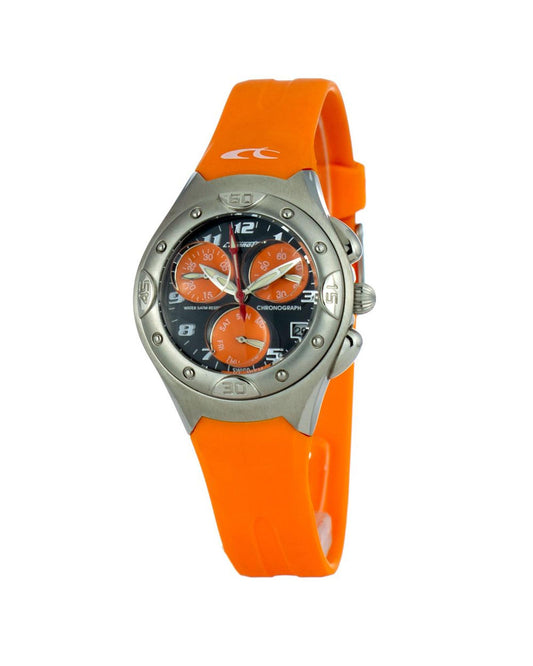 Chronotech Women's Orange Rubber Watch - One Size