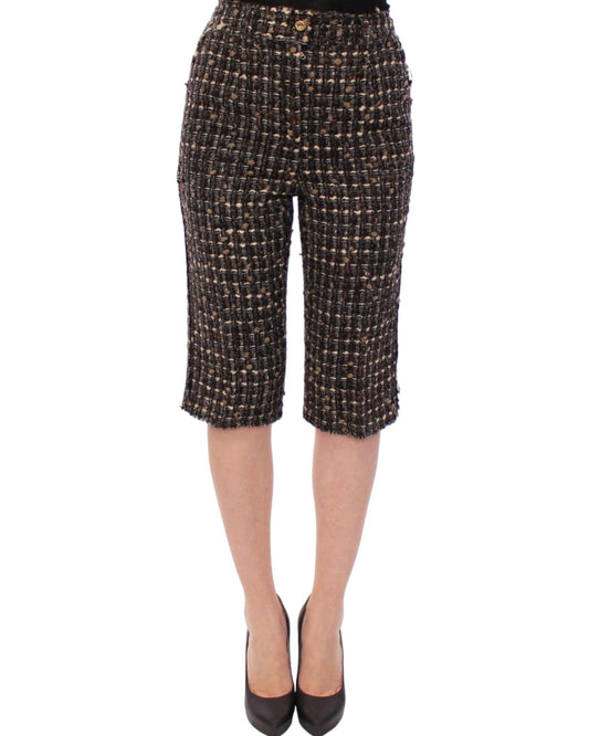 Wool Blend Shorts with Zipper Closure and Front Pockets 40 IT Women