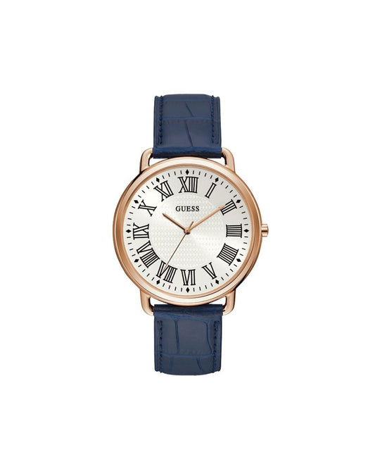 Guess Men's Blue Leather Watch - One Size