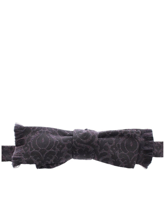 Exclusive Dolce & Gabbana Bow Tie with Paisley Pattern One Size Men