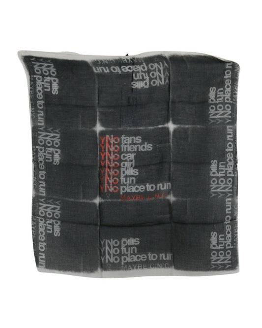 COSTUME NATIONAL CNC Scarf Bandana Hat - Black and White Print One Size Men