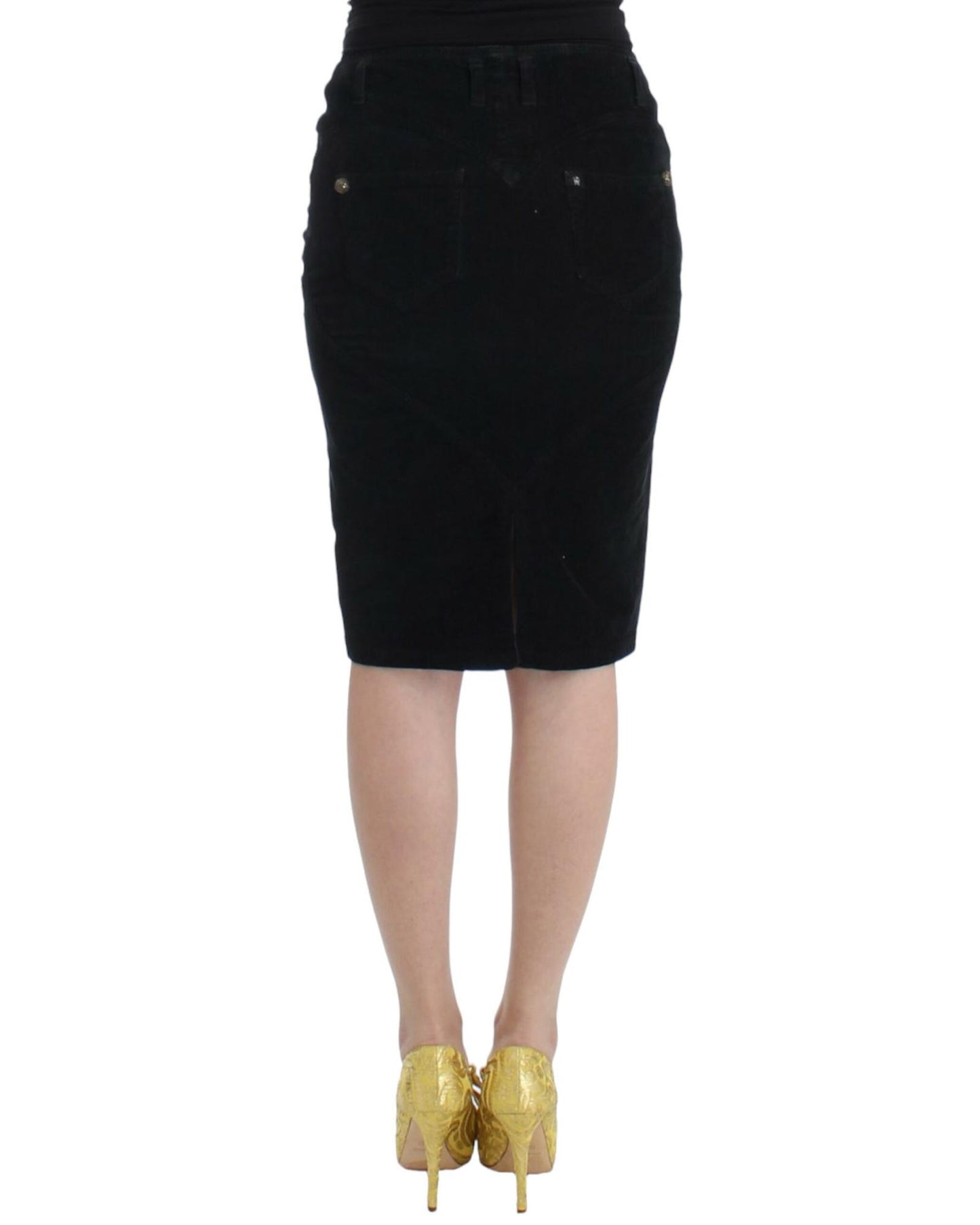 Just Cavalli Pencil Skirt with Logo Details 42 IT Women