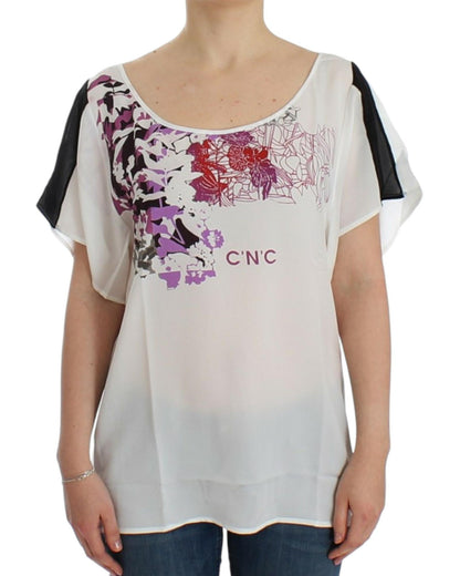 CNC Costume National V-Neck T-Shirt Blouse S Women