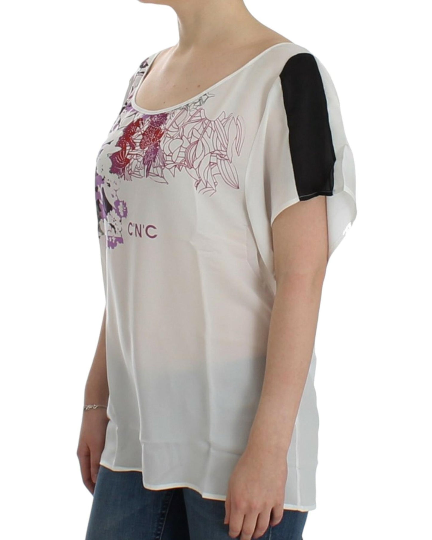 CNC Costume National V-Neck T-Shirt Blouse S Women