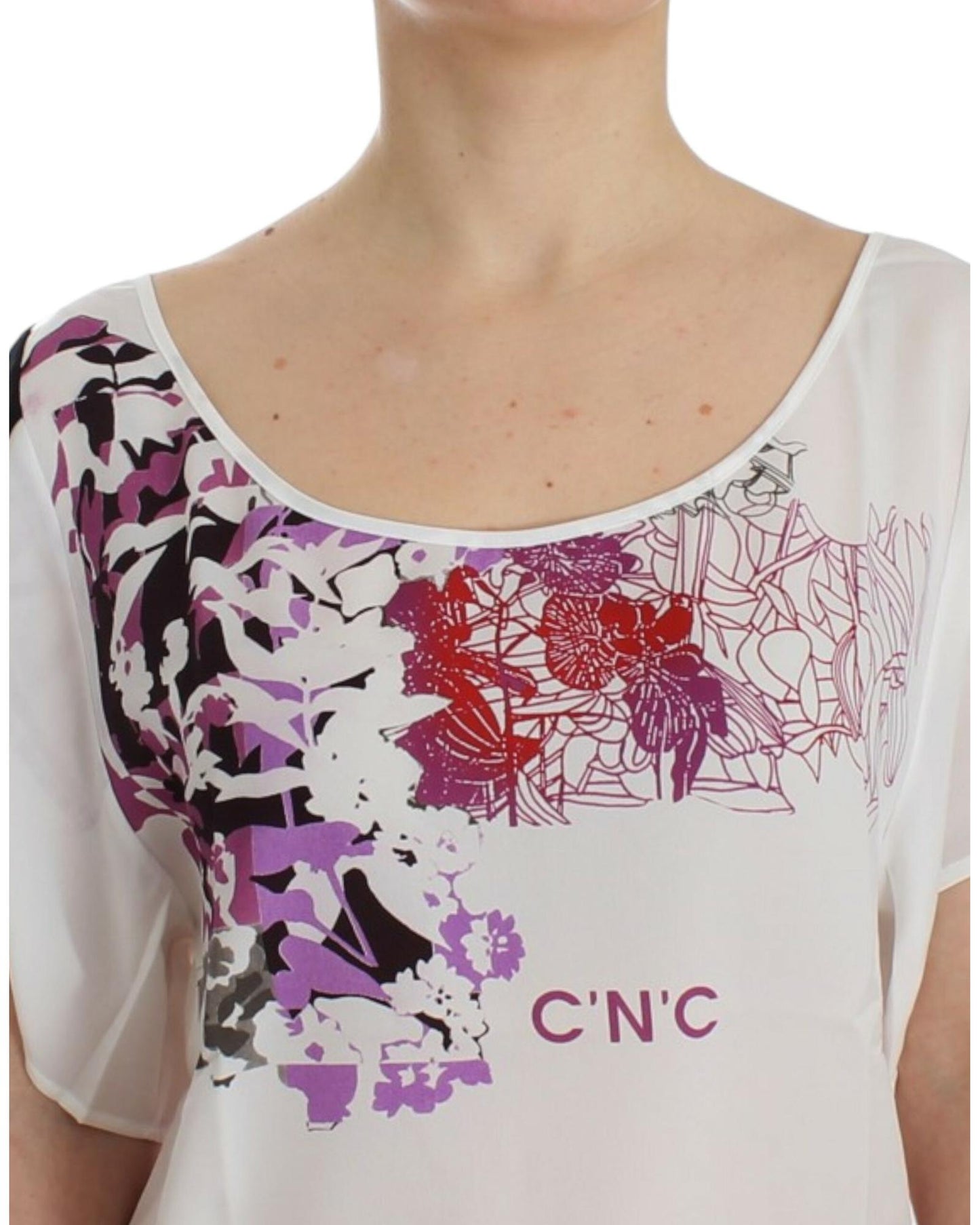 CNC Costume National V-Neck T-Shirt Blouse S Women