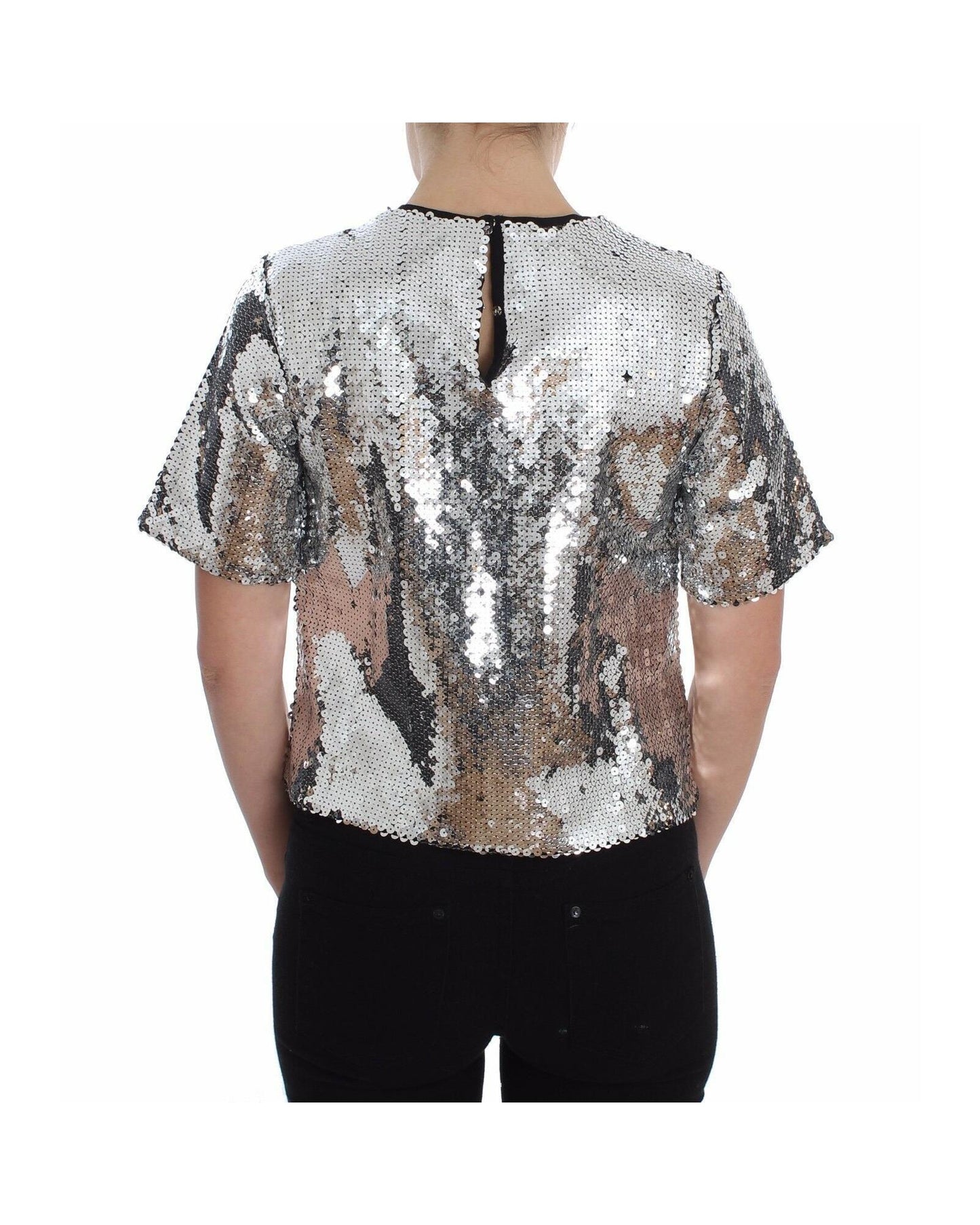 Enchanted Sicily Sequined Blouse Top 44 IT Women