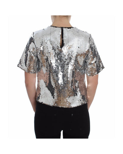 Enchanted Sicily Sequined Blouse Top 44 IT Women