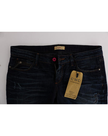 CoSTUME NATIONAL CNC Jeans Regular Fit Blue 100% Cotton W28 US Women
