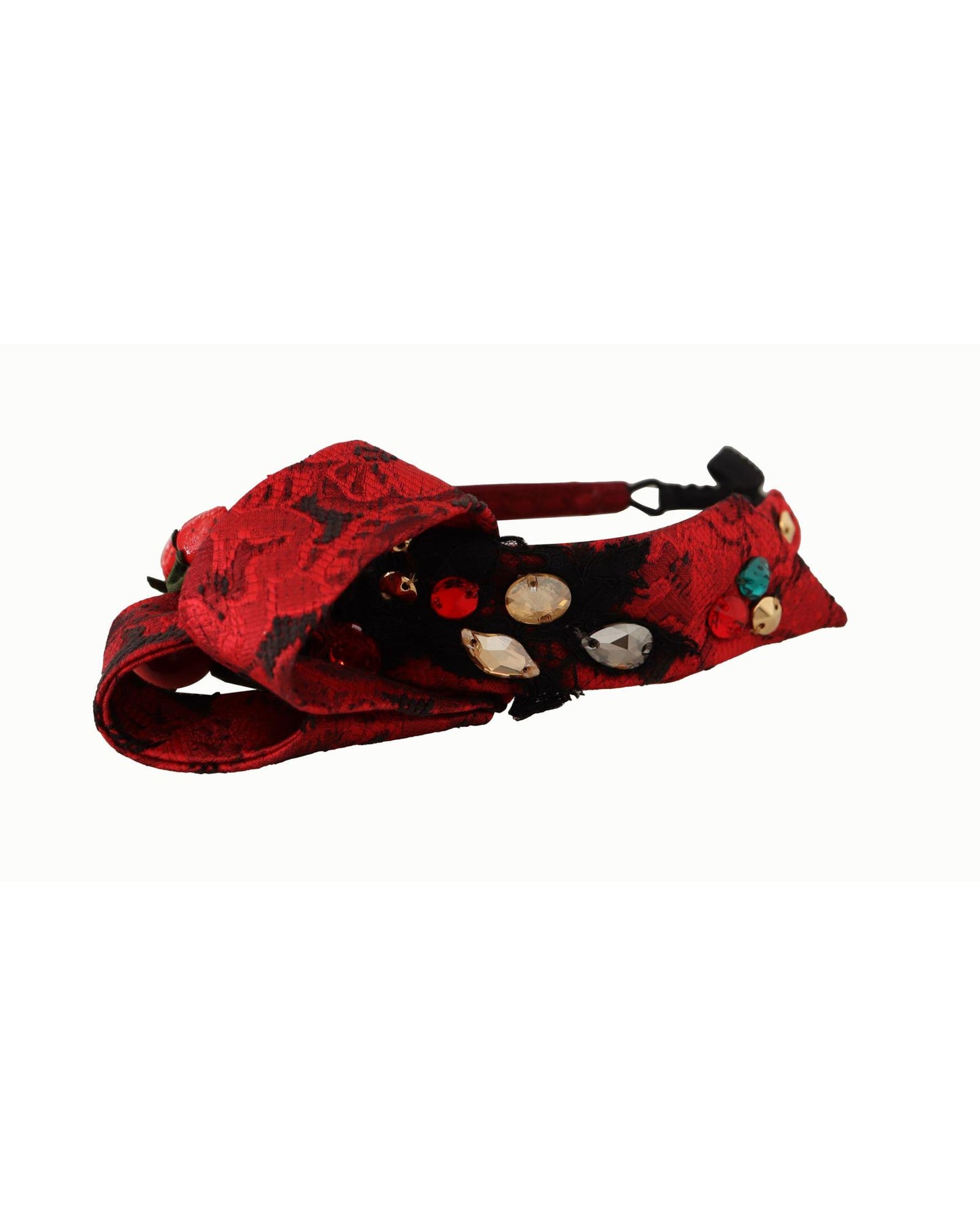 Dolce & Gabbana Cherry Sicily Headband with Multicolor Embellishment One Size Women