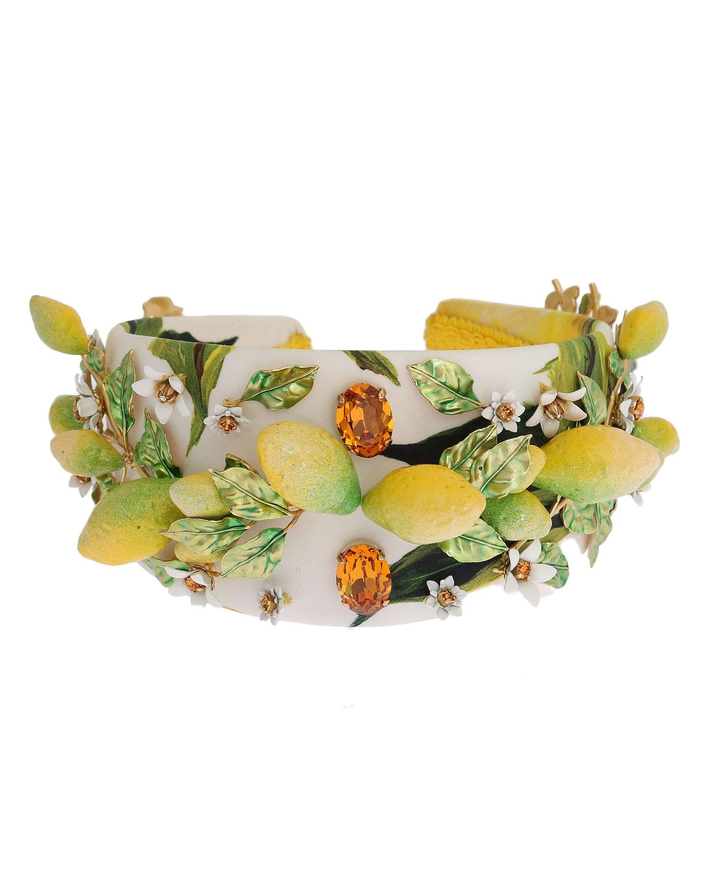 Dolce & Gabbana Lemon Sicily Crystal Headband One Size Women