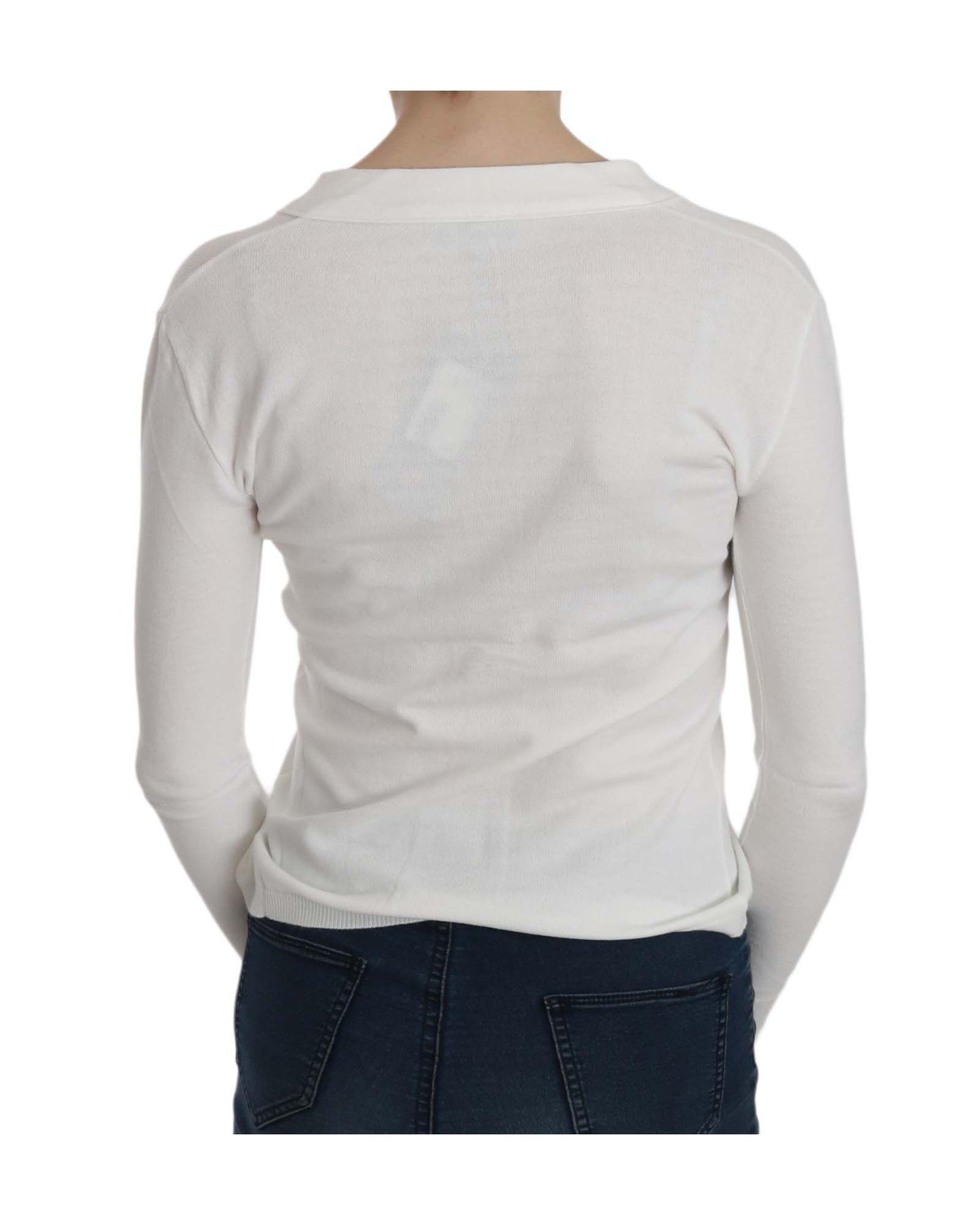BYBLOS V-neck Long Sleeve Cropped Cardigan Blouse XS Women