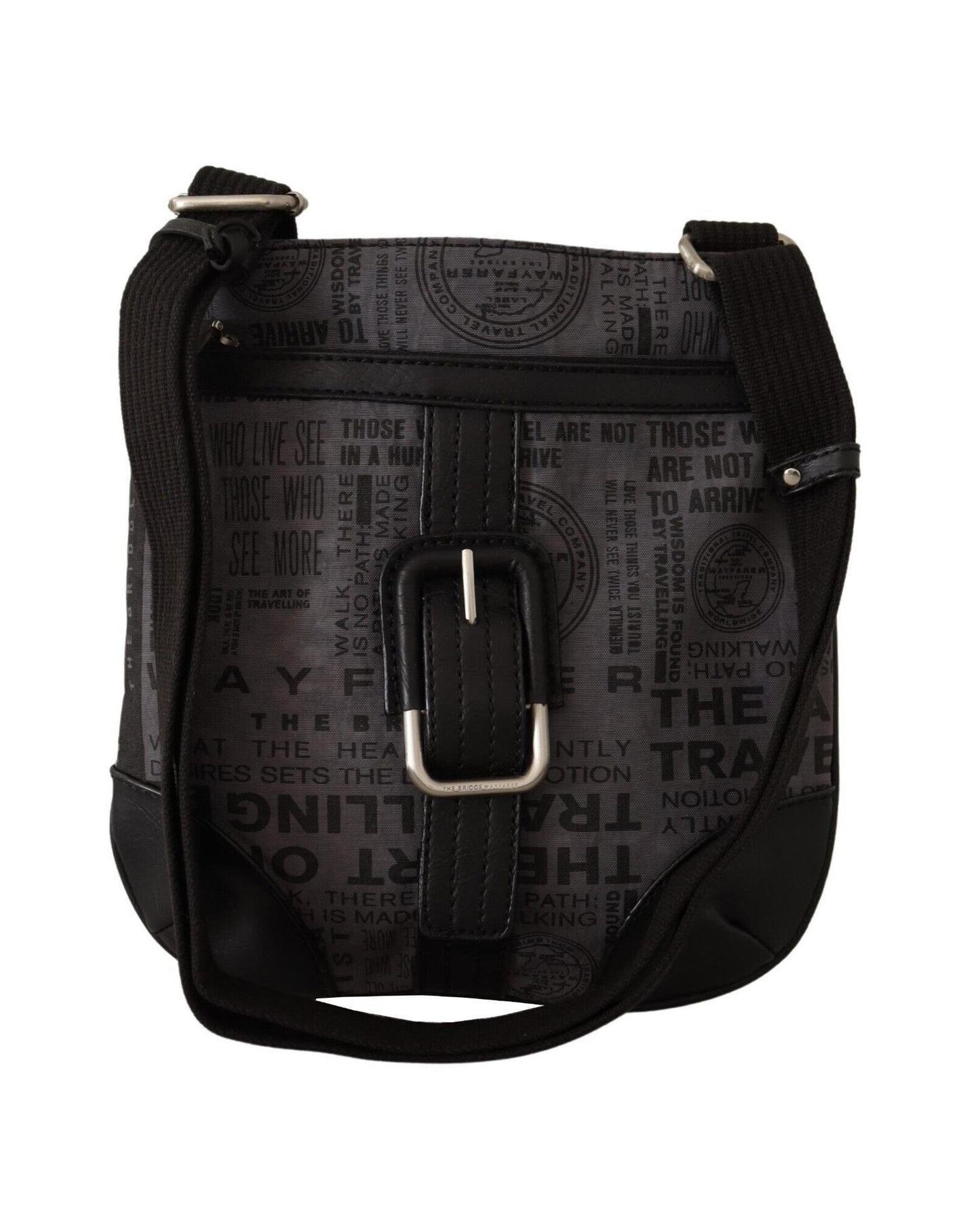Gray Printed Shoulder Purse Crossbody Bag One Size Women