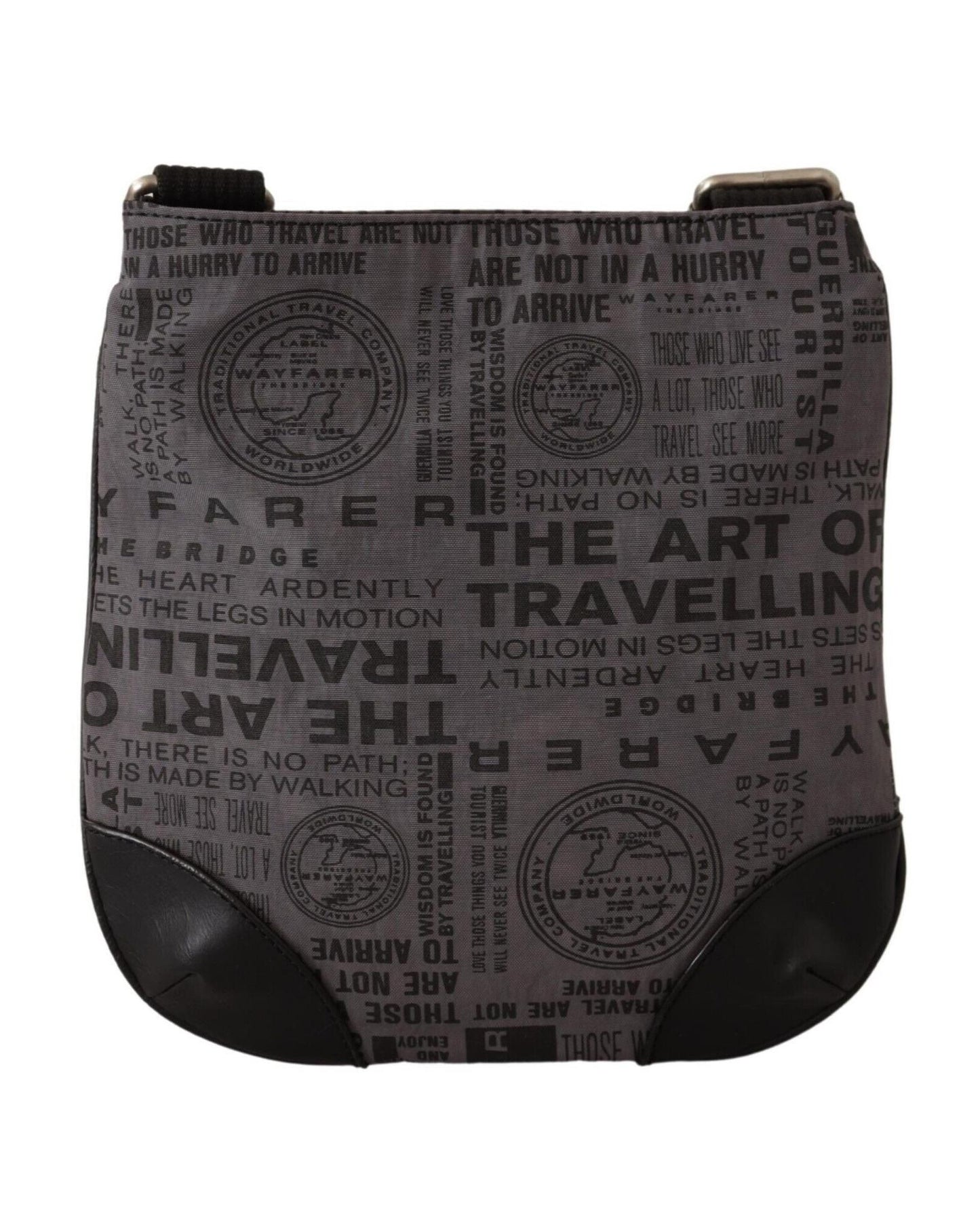 Gray Printed Shoulder Purse Crossbody Bag One Size Women