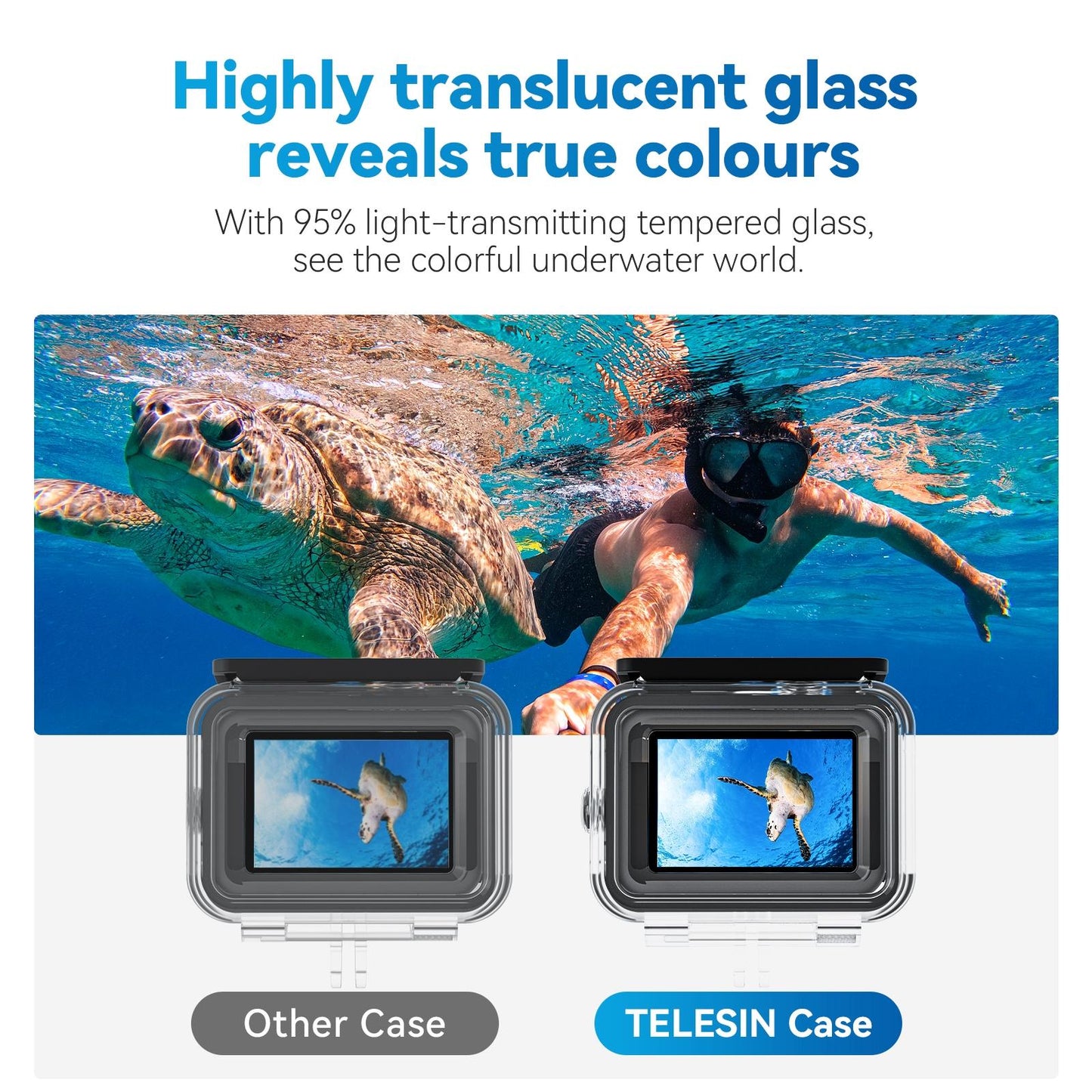 Full Scene Waterproof Diving Housing with Anti-fog