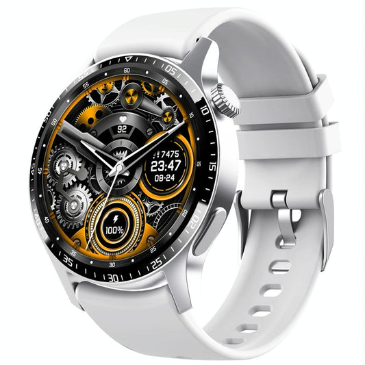 1.35 Inch Smart Watch Bluetooth Calls Health Monitoring 150+ Sports Black - Silver Gray Silicone