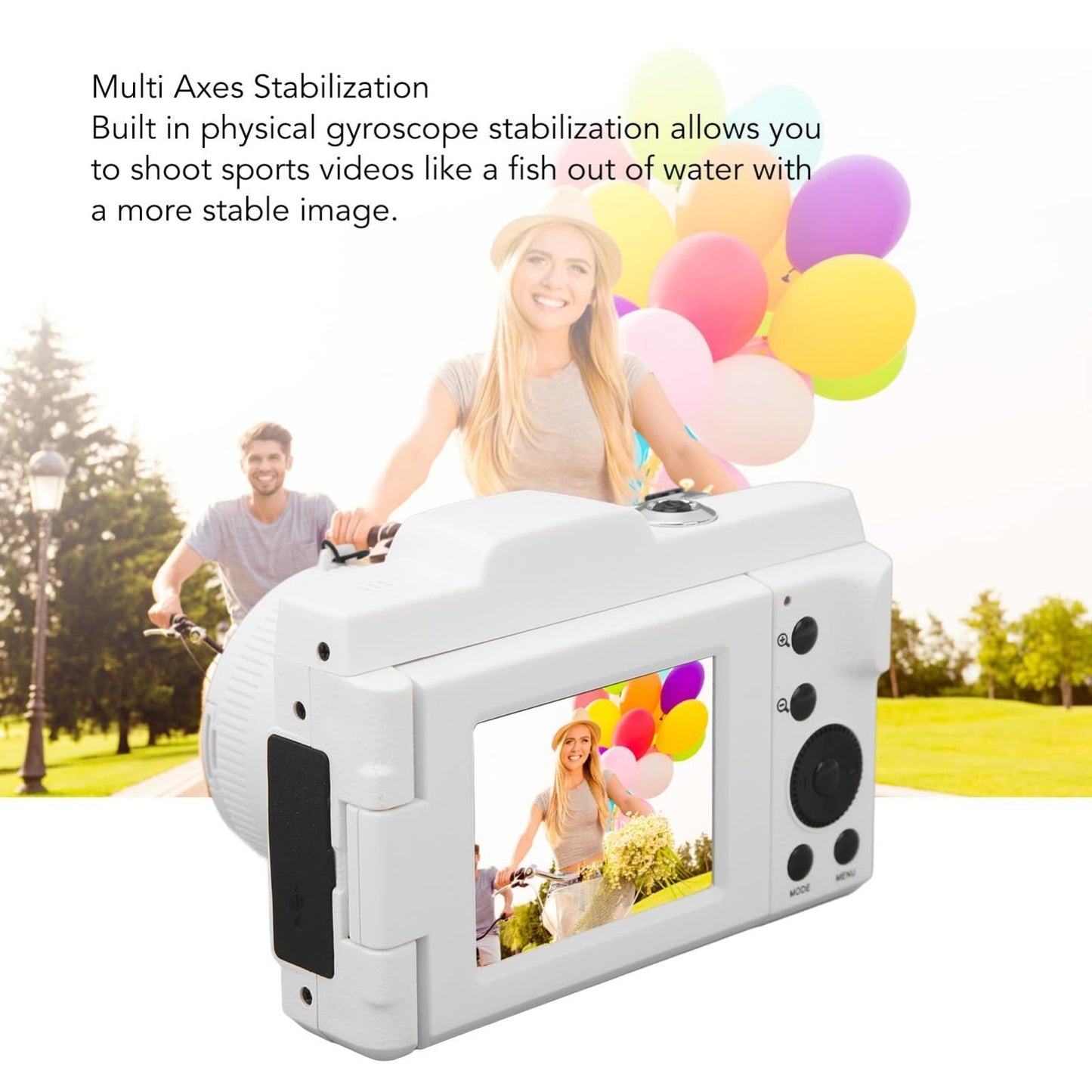 Hd 720p Recording Flip Screen Digital Camera with Interchangeable Lens and Infrared Lens - Black