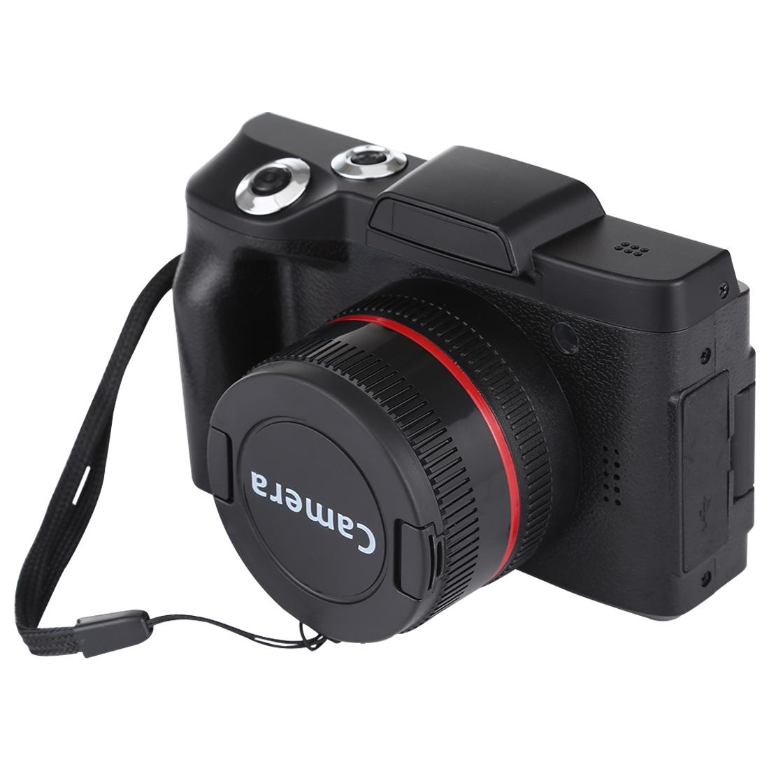 Hd 720p Recording Flip Screen Digital Camera with Interchangeable Lens and Infrared Lens - Black