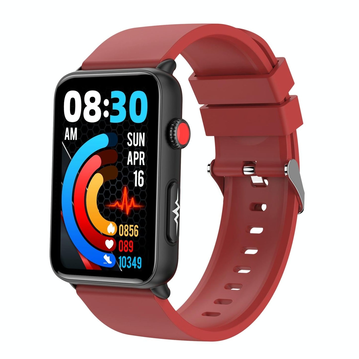Bluetooth Smart Watch With Ecg Temperature And Heart Rate - Black Leather