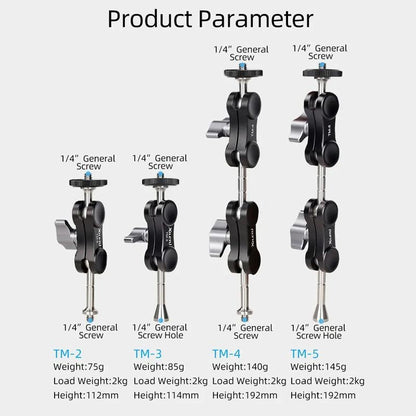 Versatile Dual Ballhead Magic Arm For Camera And Monitor Mounting - Tm-5
