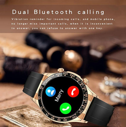 Smart Bluetooth Watch With Nfc Black Leather