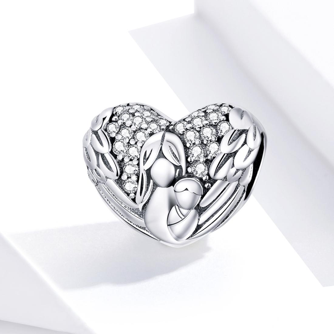 925 Sterling Silver Motherly Love Relief Beads For Diy Bracelets & Necklaces