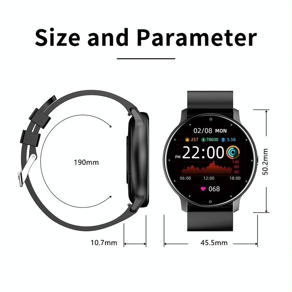 Heart Rate / Blood Oxygen / Blood Pressure Monitoring Bluetooth Smart Calling Watch - Mesh Pink