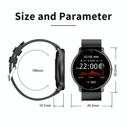 Heart Rate / Blood Oxygen / Blood Pressure Monitoring Bluetooth Smart Calling Watch - Mesh Pink