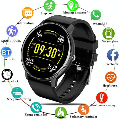 Heart Rate / Blood Oxygen / Blood Pressure Monitoring Bluetooth Smart Calling Watch - Mesh Pink