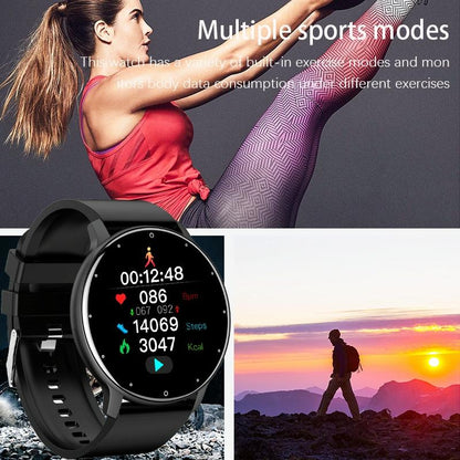 Heart Rate / Blood Oxygen / Blood Pressure Monitoring Bluetooth Smart Calling Watch - Mesh Pink