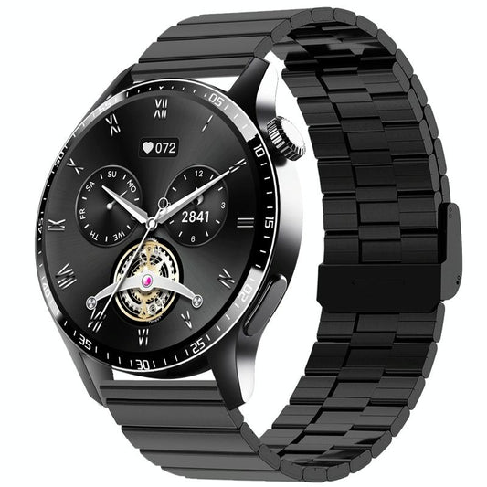 1.35 Inch Smart Watch Bluetooth Calls Health Monitoring 150+ Sports Black - Black Bamboo