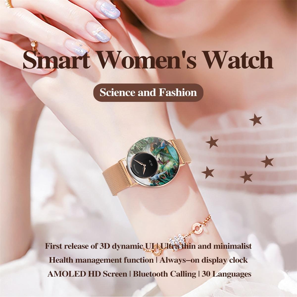 1.32 Inch Colour Screen Smart Watch With Bluetooth Call & Health Monitoring - Gold