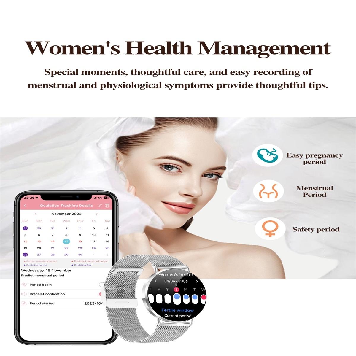 1.32 Inch Colour Screen Smart Watch With Bluetooth Call & Health Monitoring - Gold