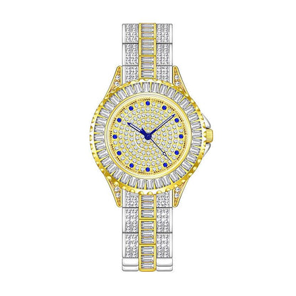 Diamond-inlaid Women Chain Watch - Elegant Jewelry - Silver