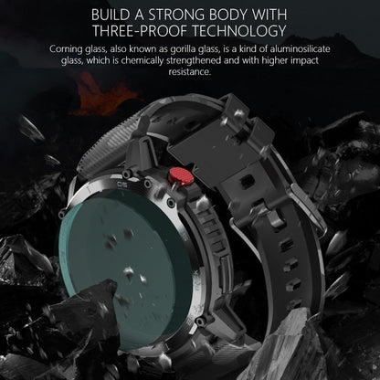 1.6 Inch Round Screen Bluetooth Smart Watch Support Health Monitoring & 24 Sports Modes Black