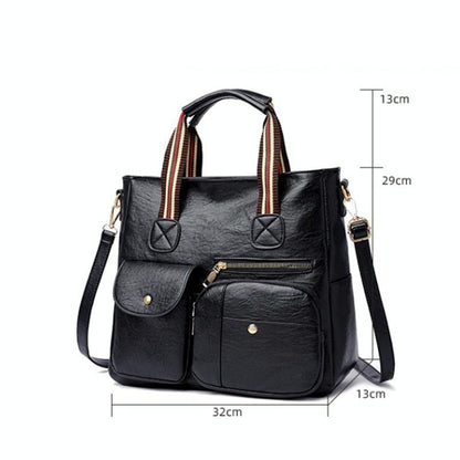 Yellow Middle-aged Mother Bag with Multi-pocket Capacity