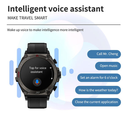 1.53 Inch Ip67 Bt5.0 Sport Smart Watch With Earbuds Support Bluetooth Call / Sleep / Blood Oxygen / Heart Rate / Blood Pressure Health Monitor - Black