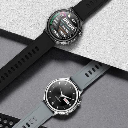 Silicone Band Smart Watch With Colour Screen - Black
