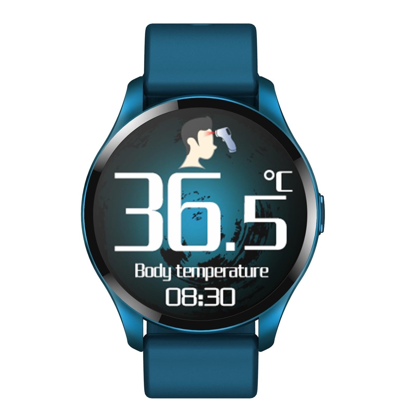 1.28 Inch Tft Colour Screen Ip67 Waterproof Smart Watch Support Body Temperature Monitoring / Sleep Monitoring / Heart Rate Monitoring - Blue