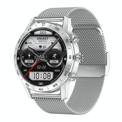 Smart Dual Display Analog Digital Call Watch - Black Silicone