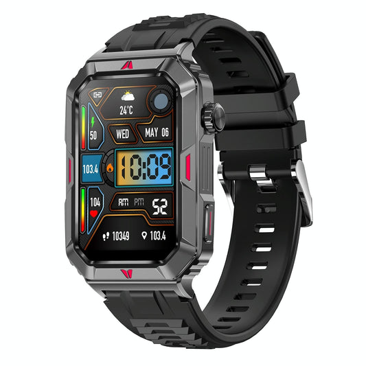 Smart Bracelet With Sleep Detection And Silicone Strap - Bt5.2 - Black